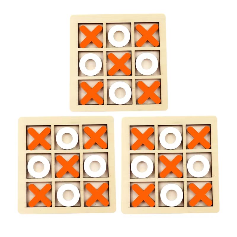Mini Montessori Wooden Chess Game For Kids Portable BrainTraining Board 11