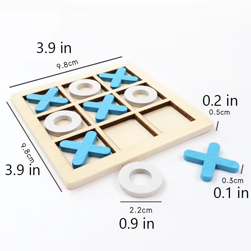 Mini Montessori Wooden Chess Game For Kids Portable BrainTraining Board 5
