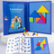 Portable Magnetic Tangram Puzzle Montessori Puzzle Book With Wooden Pieces TravelFriendly 6