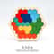 Montessori Wooden Tangram Puzzle Set Colorful 3D Russian Blocks Brain Teaser 1