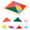 Montessori Wooden Tangram Puzzle Set Colorful 3D Russian Blocks Brain Teaser 7