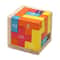 3D Luban Lock Puzzle Wooden Cube Interlocking IQ Challenge Toy 4