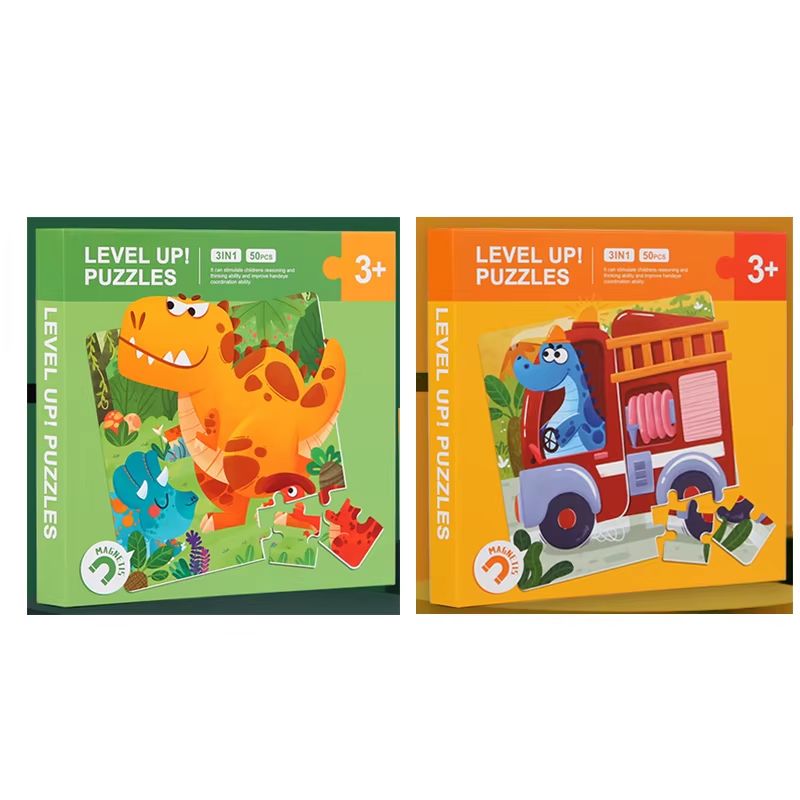 Magnetic Puzzle Book For Kids Montessori Animal Jigsaw Travel Toy 5