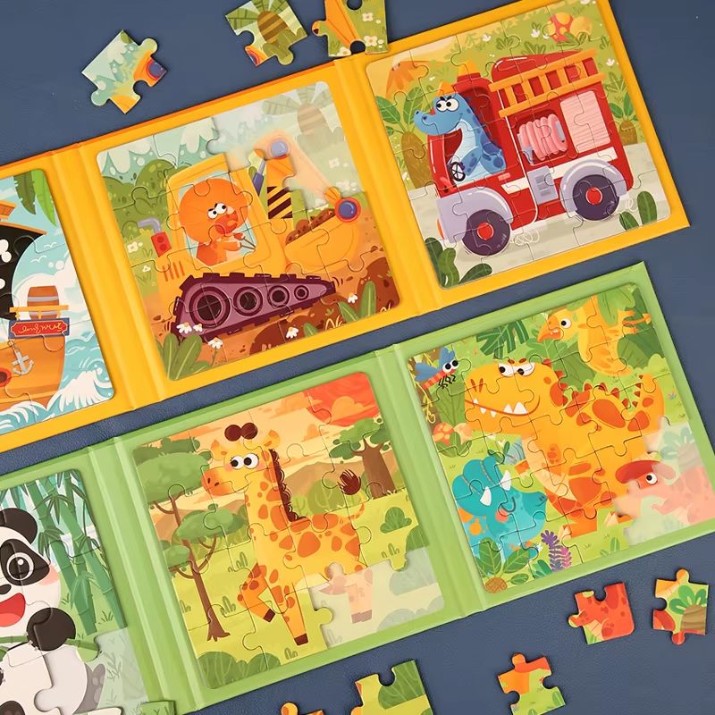 Magnetic Puzzle Book For Kids Montessori Animal Jigsaw Travel Toy 8