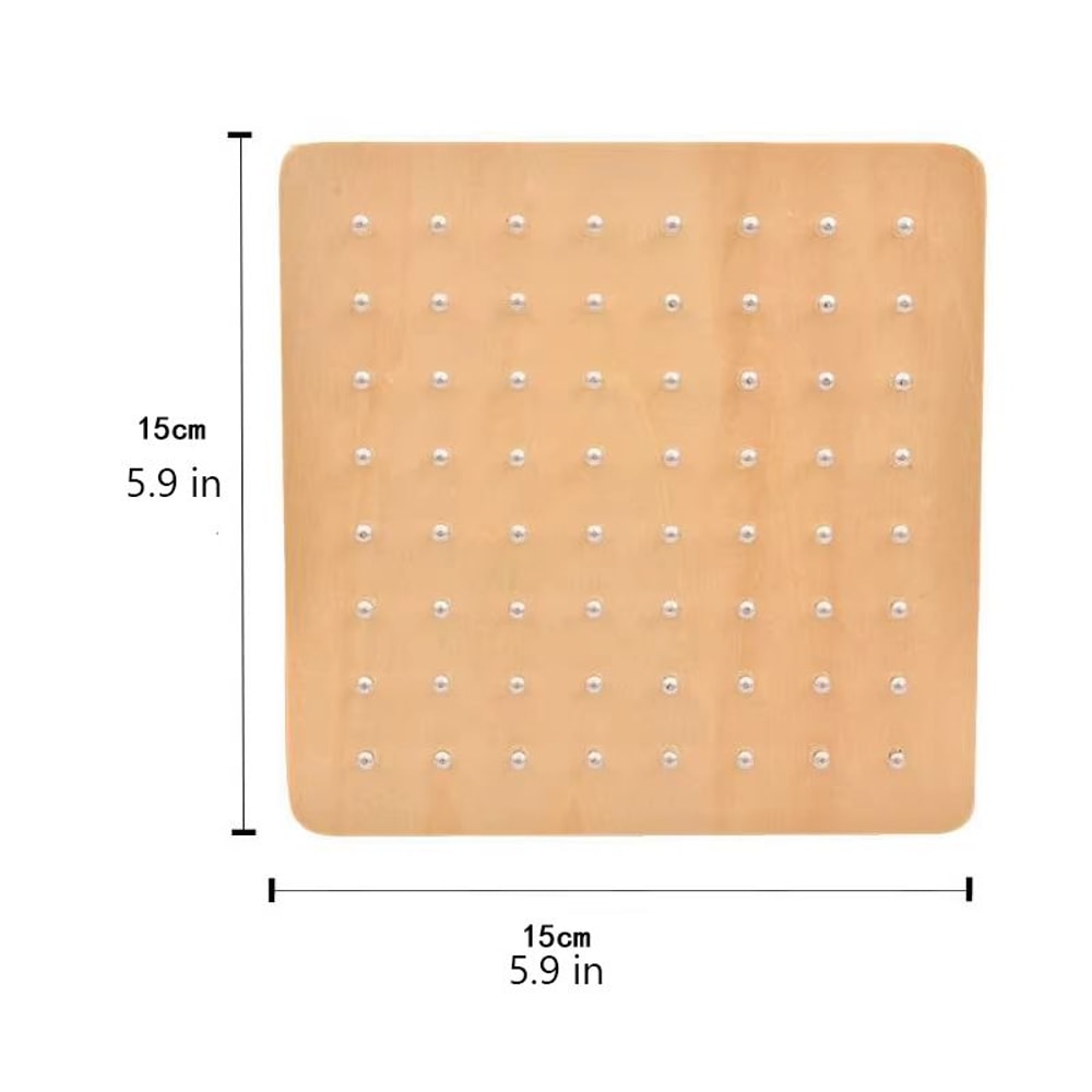Montessori Geoboard Rubber Band Nail Board With Pattern Cards Portable Learning Toy For Kids 1