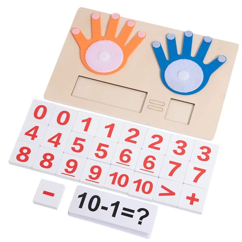 Montessori Finger Counting Math Board Wooden Number Learning Toy For Toddlers 110 5