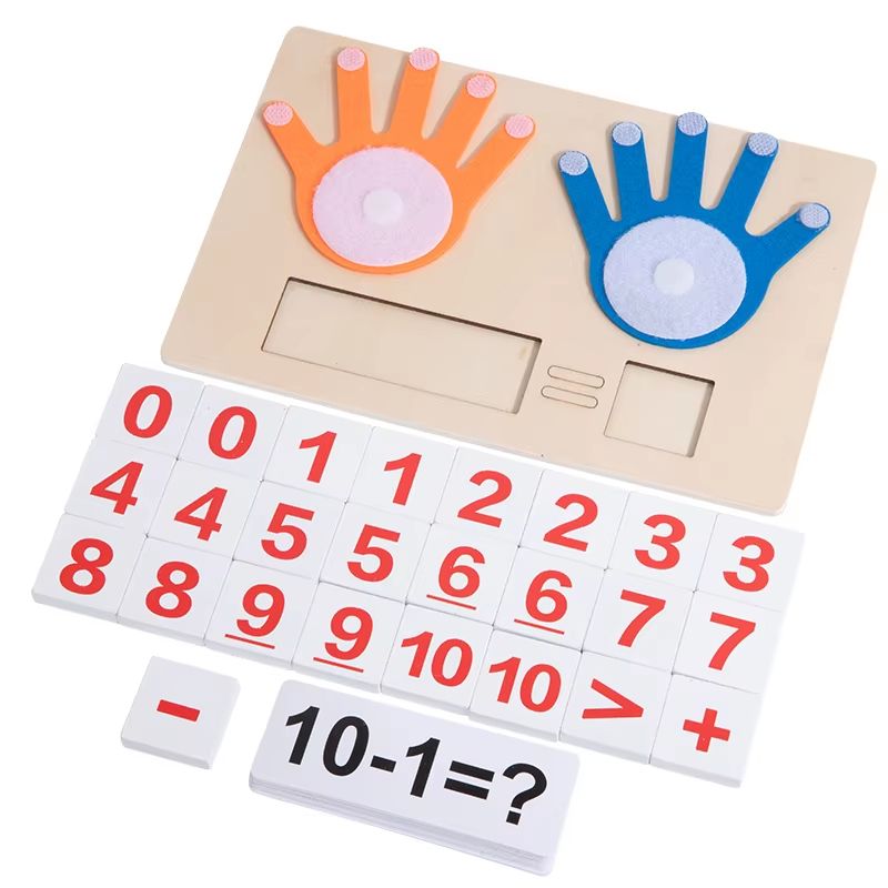 Montessori Finger Counting Math Board Wooden Number Learning Toy For Toddlers 110 5