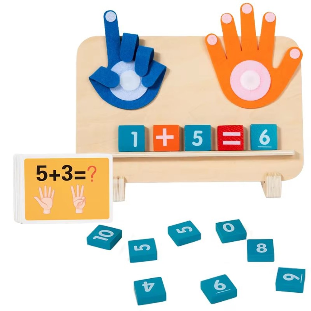 Montessori Finger Counting Math Board Wooden Number Learning Toy For Toddlers 110 6
