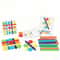 Rainbow Stick Puzzle Montessori Brain Teaser Wooden Stick Challenge Game With Pattern Cards 0