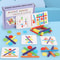 Rainbow Stick Puzzle Montessori Brain Teaser Wooden Stick Challenge Game With Pattern Cards 2