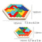 3D Wooden Tangram Puzzle Blocks Colorful Montessori Shape Brain Teaser For Kids 2