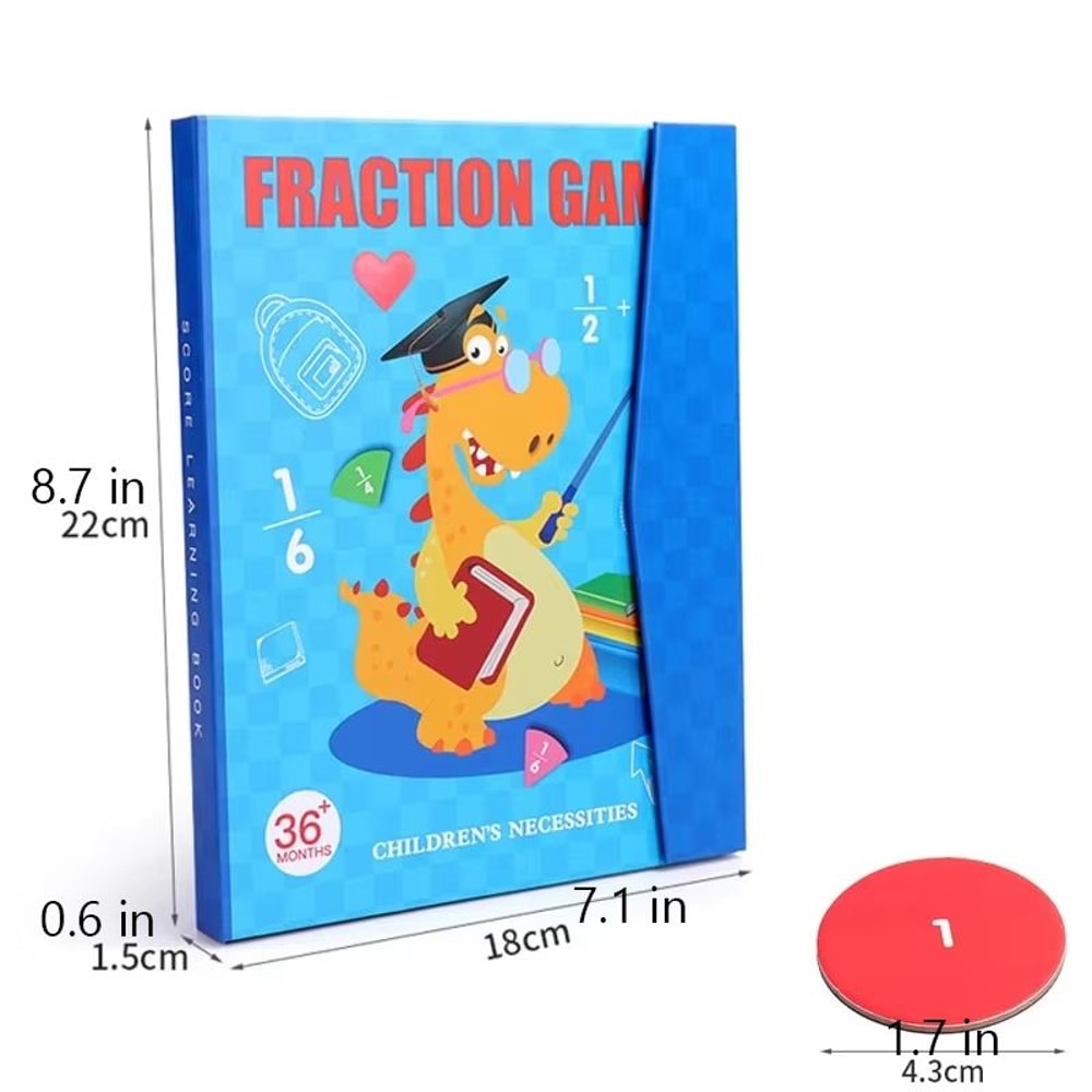 Magnetic Fraction Puzzles Tiles Set For Kids Montessori Math Mastery 1