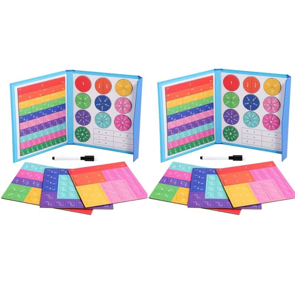 Magnetic Fraction Puzzles Tiles Set For Kids Montessori Math Mastery 2