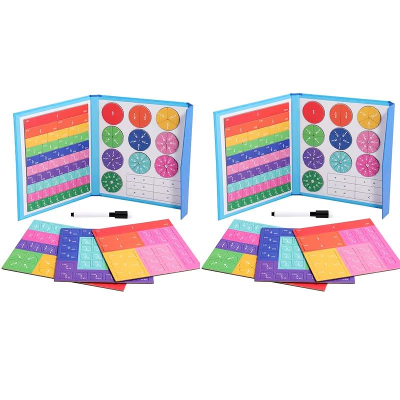 Magnetic Fraction Puzzles Tiles Set For Kids Montessori Math Mastery 2