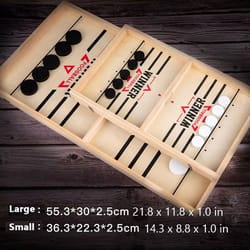 wooden table football game for kids & adults, two-player tabletop soccer battle