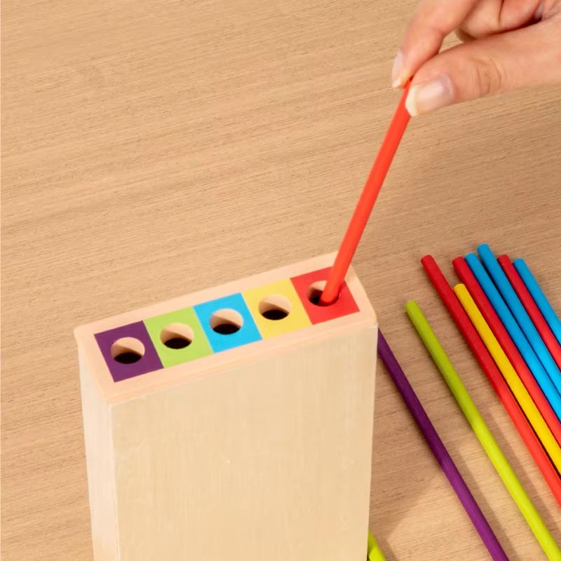 3in1 Wooden Stick And Number Tower Game Montessori Math Thinking Toy For Kids 2