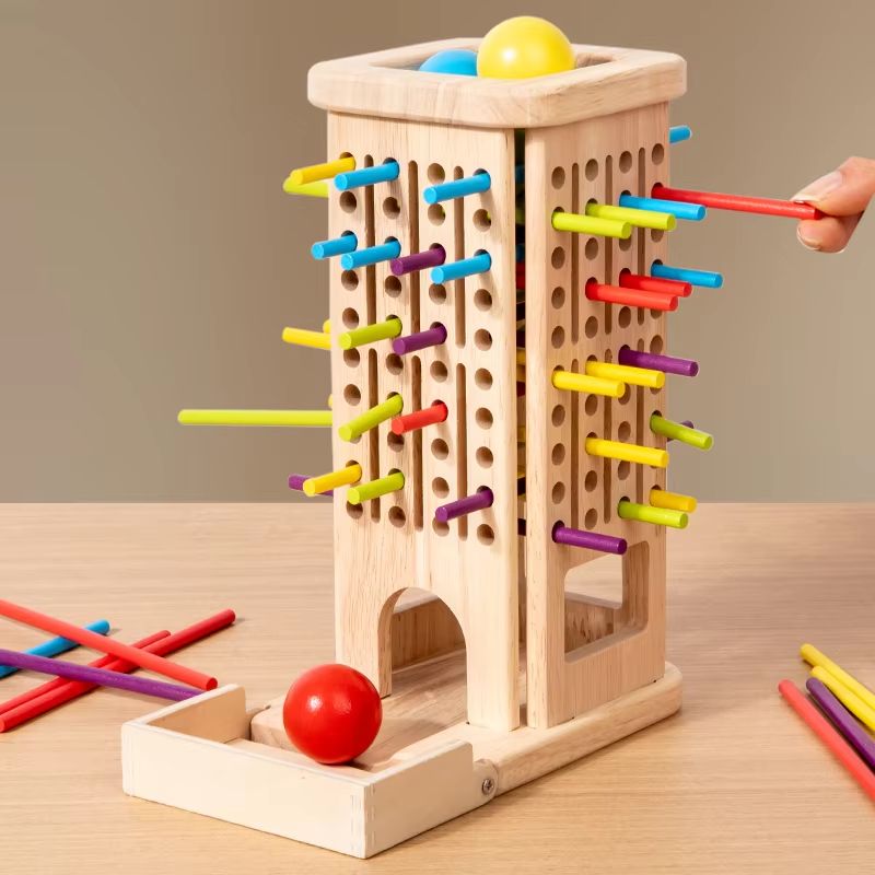 3in1 Wooden Stick And Number Tower Game Montessori Math Thinking Toy For Kids 6