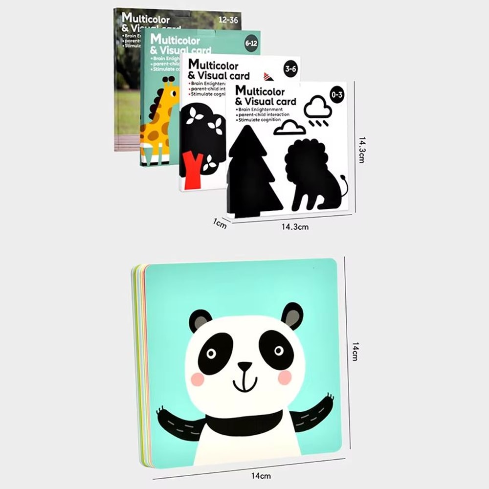 High Contrast Baby Cards Montessori Visual Stimulation Flash Cards For Newborns 0
