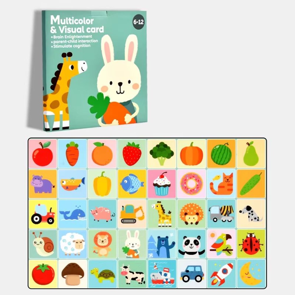 High Contrast Baby Cards Montessori Visual Stimulation Flash Cards For Newborns 10