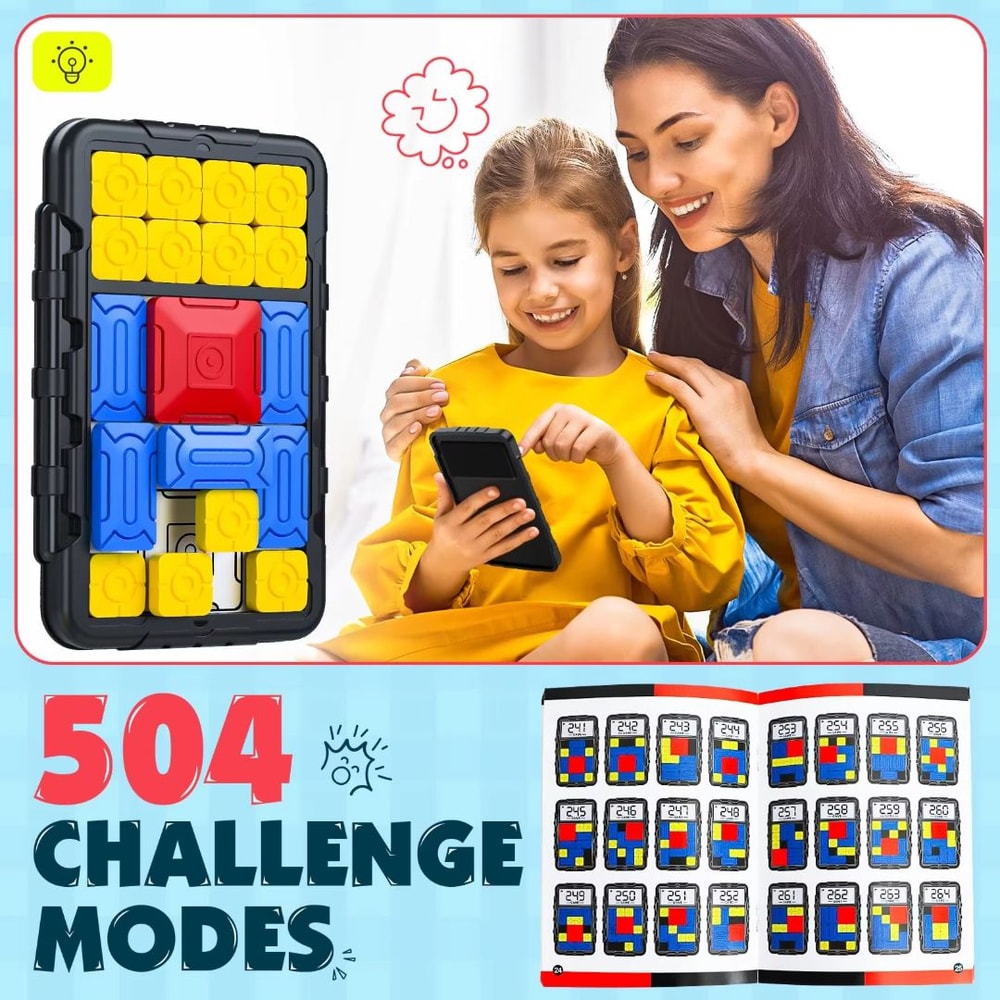 Super Slide Huarong Road Magnetic Sliding Puzzle 500 Challenge Brain Game 4