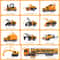 10in1 Construction Truck Toy Set With Storage Carrier DieCast Construction Vehicles 4