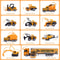 10in1 Construction Truck Toy Set With Storage Carrier DieCast Construction Vehicles 4