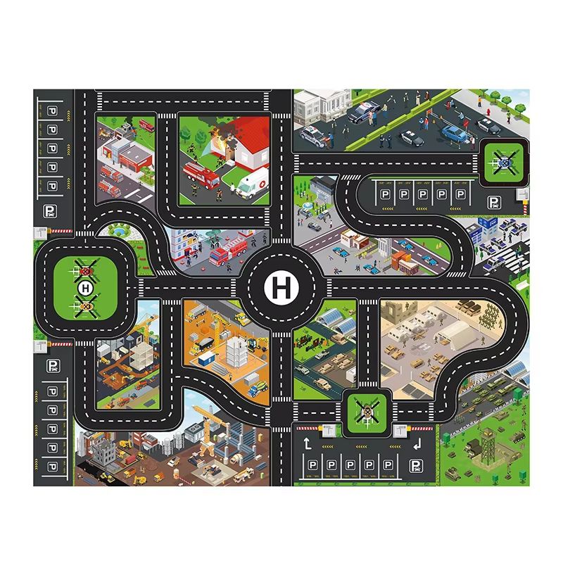 10in1 Construction Truck Toy Set With Storage Carrier DieCast Construction Vehicles 19