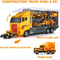 10in1 Construction Truck Toy Set With Storage Carrier DieCast Construction Vehicles 3