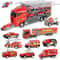 10in1 Construction Truck Toy Set With Storage Carrier DieCast Construction Vehicles 12