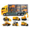 10in1 Construction Truck Toy Set With Storage Carrier DieCast Construction Vehicles 10