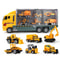 10in1 Construction Truck Toy Set With Storage Carrier DieCast Construction Vehicles 10