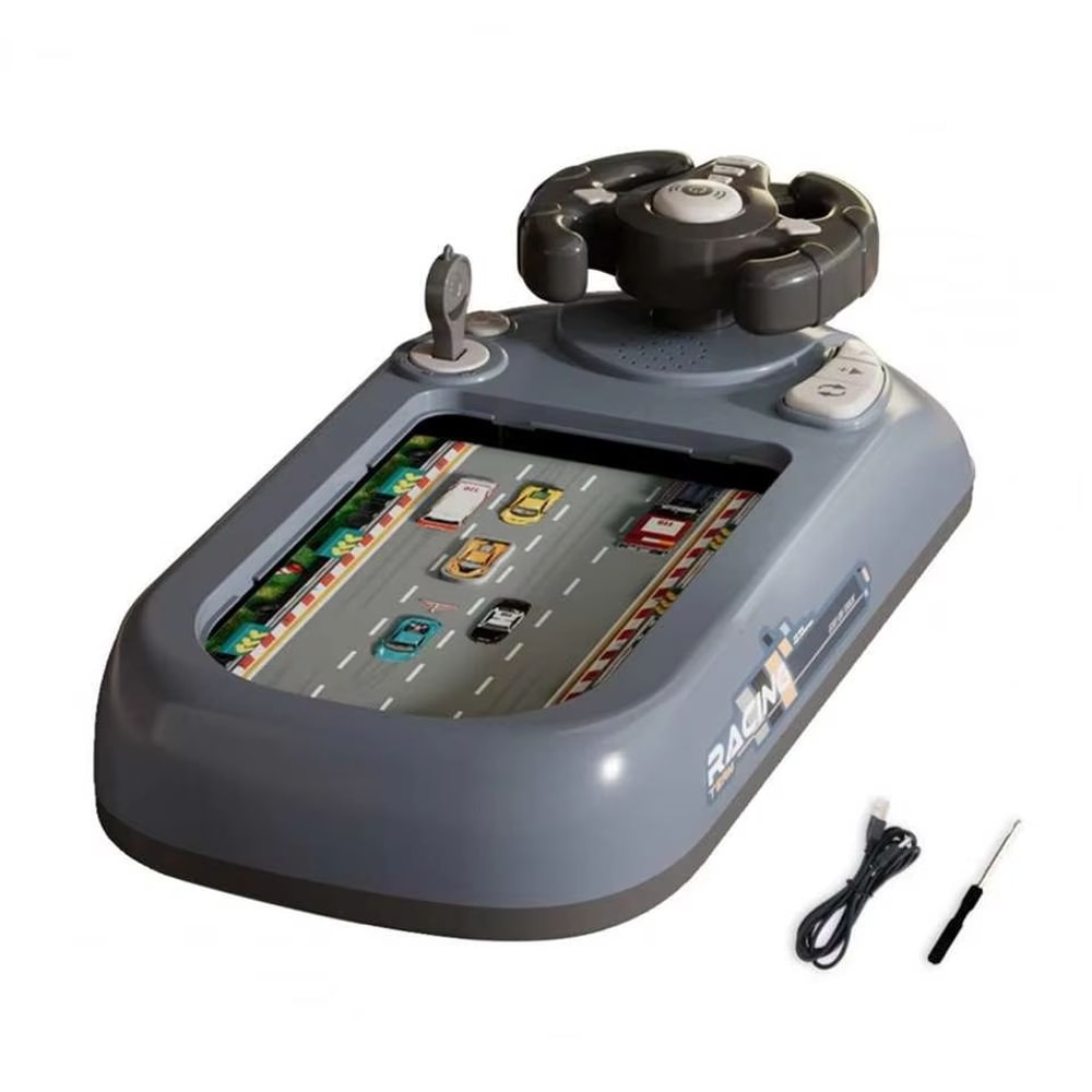 Kids Driving Simulator Toy Steering Wheel Racer Steering Wheel Racing Game With Sound Lights 9