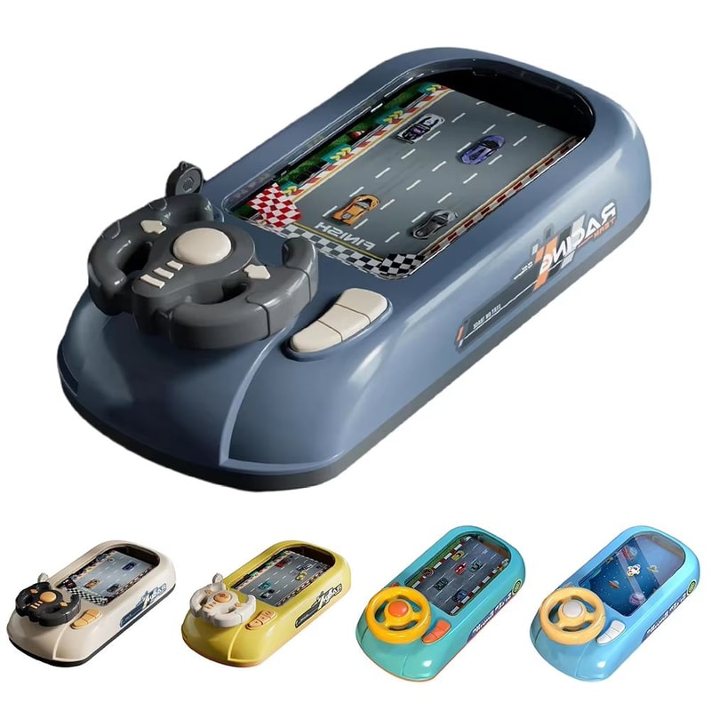 Kids Driving Simulator Toy Steering Wheel Racer Steering Wheel Racing Game With Sound Lights 1