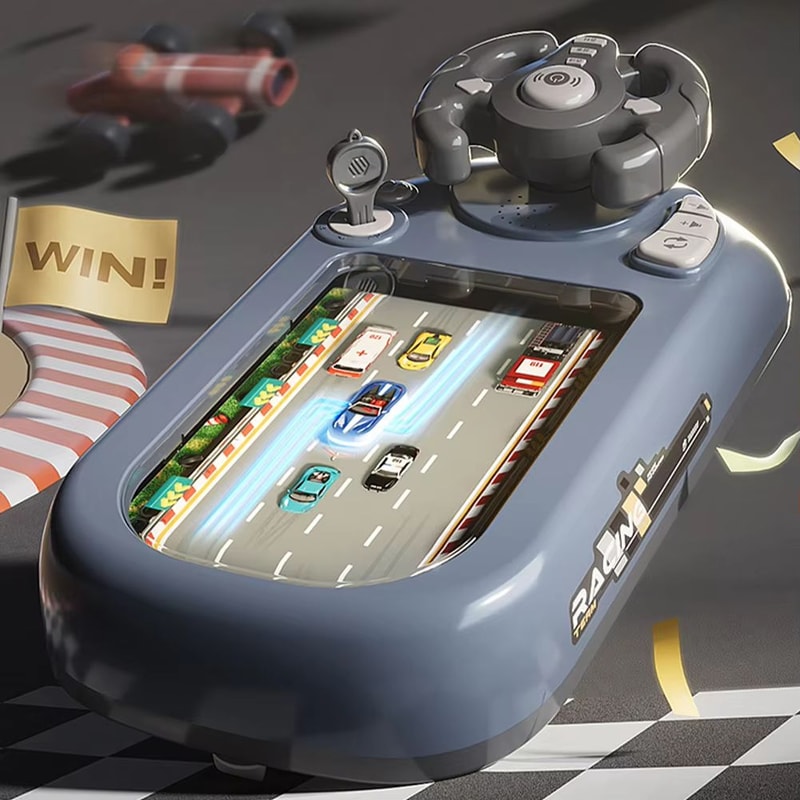 Kids Driving Simulator Toy Steering Wheel Racer Steering Wheel Racing Game With Sound Lights 4