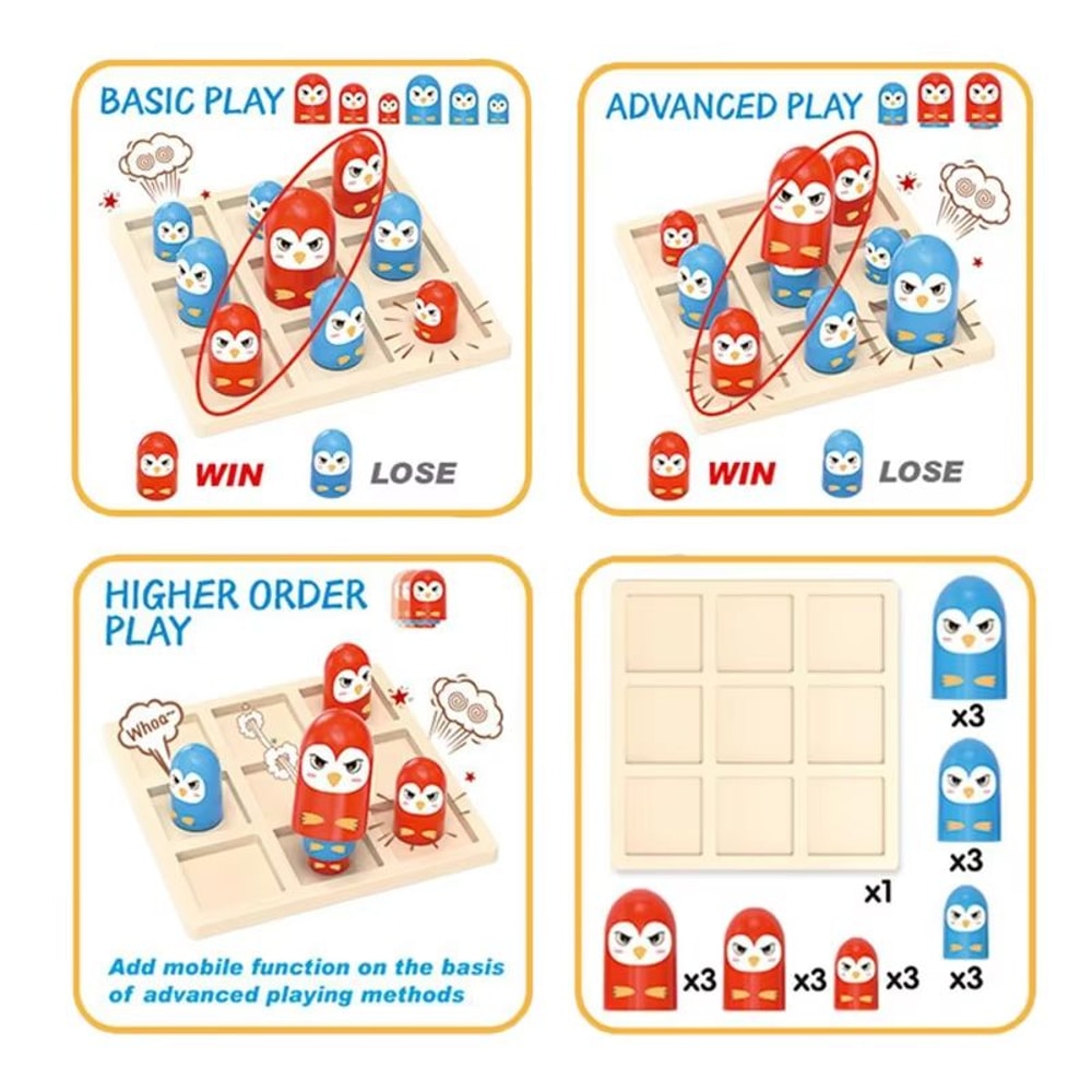 Advanced Tic Tac Toe Game Stacking Tic Tac Toe Tabletop Battle Set 0