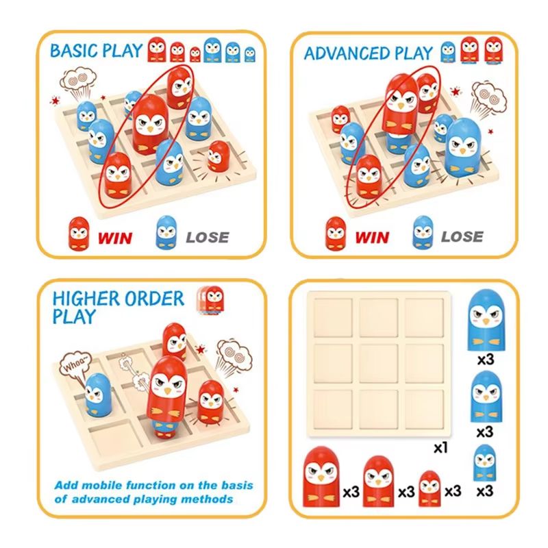 Advanced Tic Tac Toe Game Stacking Tic Tac Toe Tabletop Battle Set 0