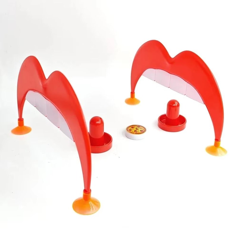 Desktop Ice Hockey Game PizzaThemed Tabletop Set Compact Family Challenge 0