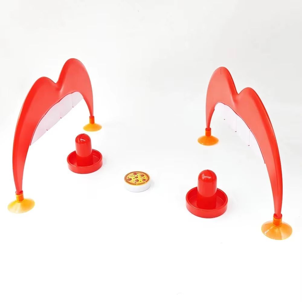 Desktop Ice Hockey Game PizzaThemed Tabletop Set Compact Family Challenge 5