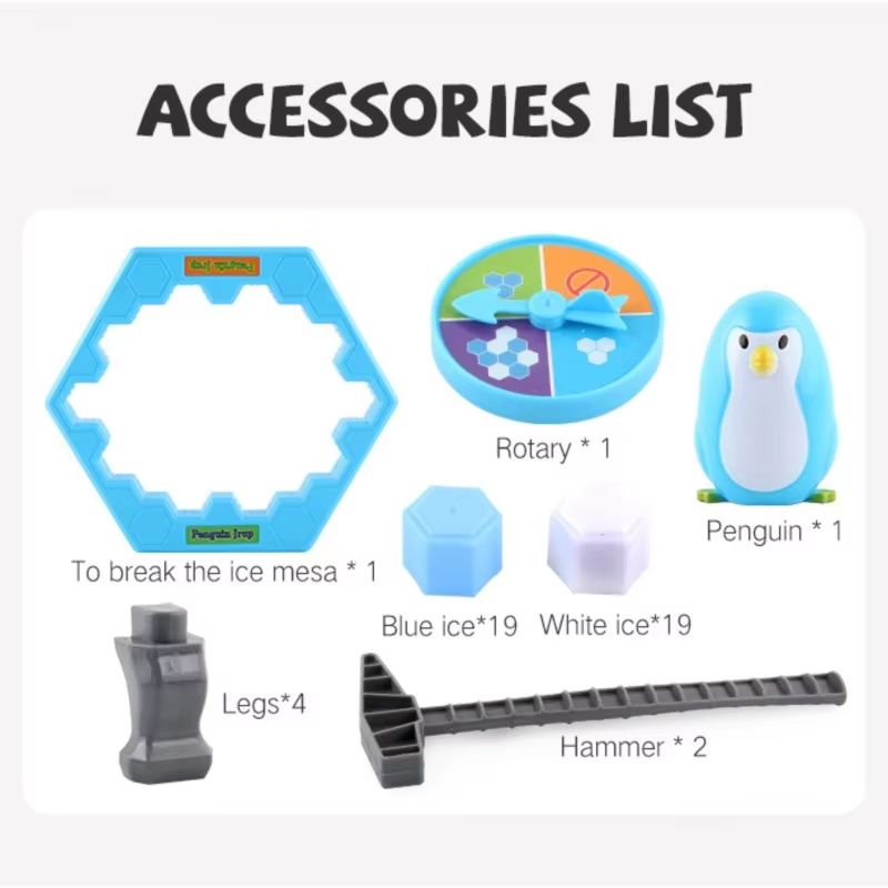 Save The Penguin Ice Break Table Game Family Puzzle Challenge With Spinner 3