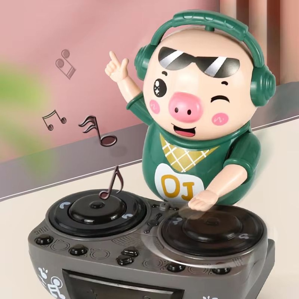 DJ Dance Party Dancing Pig Toy With Lights Music Swinging DJ Pig Toy 3