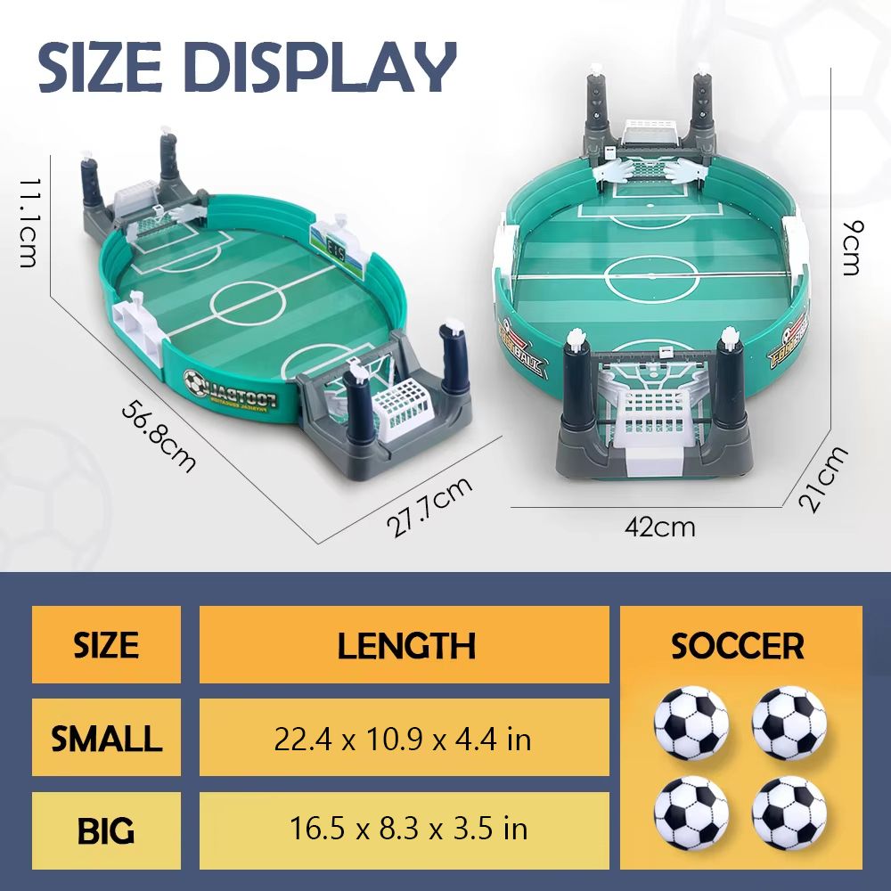 Tabletop Soccer Game Catapult Match With Score Sliders fast 2player Tabletop Fun 1