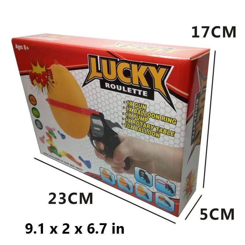 Lucky Balloon Roulette Game Set Party Prank Toy With Pump Balloons 1