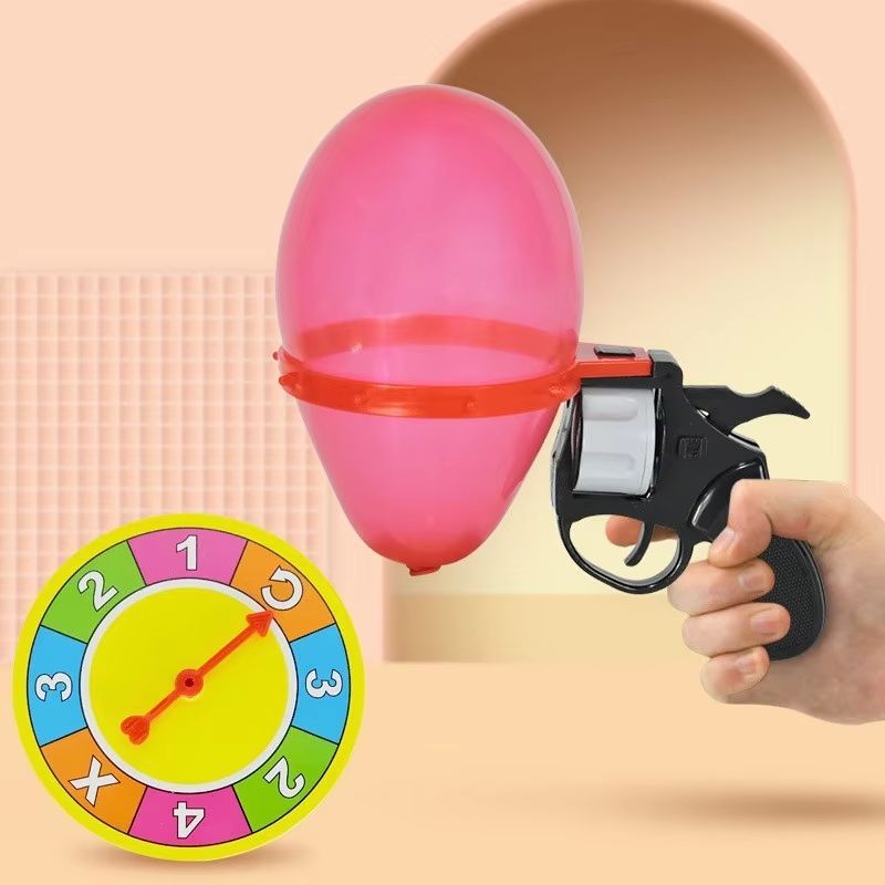 Lucky Balloon Roulette Game Set Party Prank Toy With Pump Balloons 3