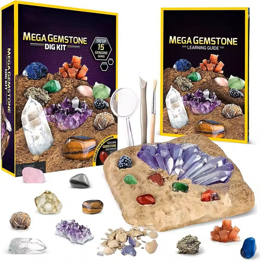 Dig Discover Crystal Mining Kit Gemstone Dig Toy Educational Science Set For Kids 1