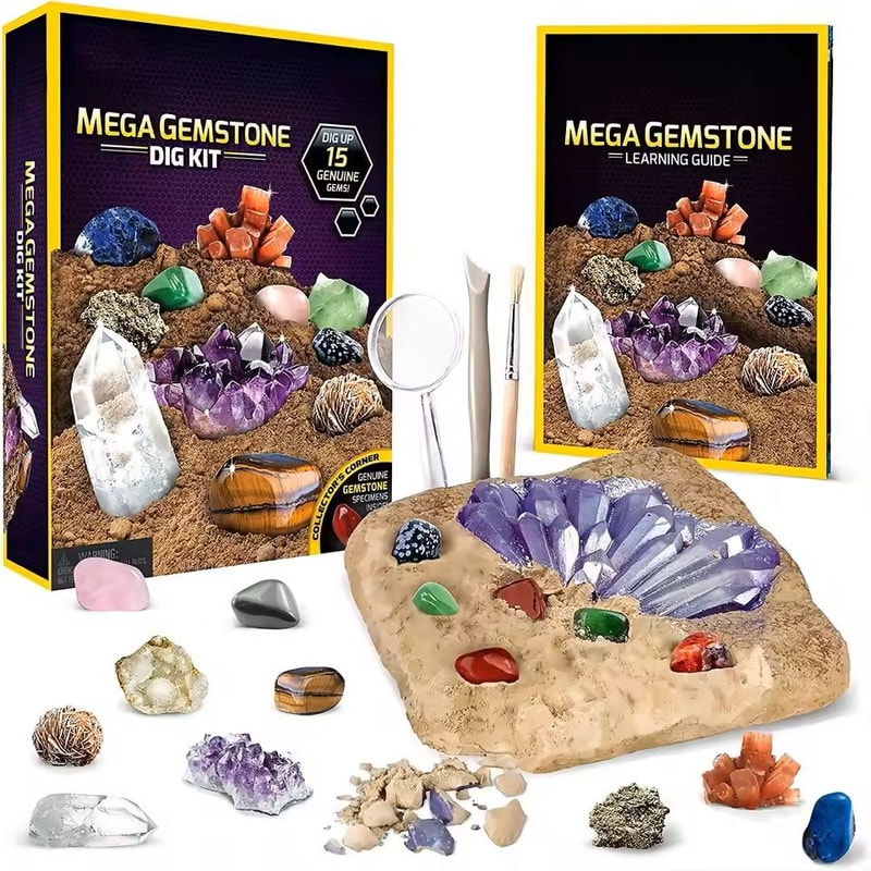 Dig Discover Crystal Mining Kit Gemstone Dig Toy Educational Science Set For Kids 1