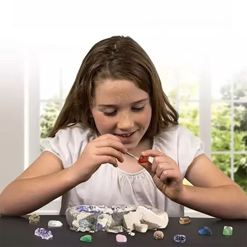 Dig Discover Crystal Mining Kit Gemstone Dig Toy Educational Science Set For Kids 4