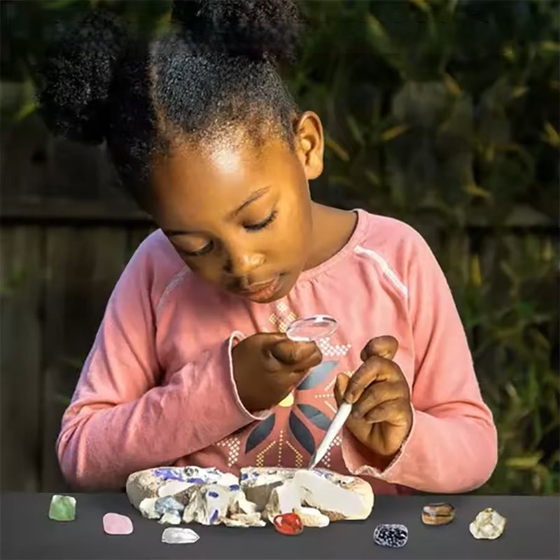 Dig Discover Crystal Mining Kit Gemstone Dig Toy Educational Science Set For Kids 5