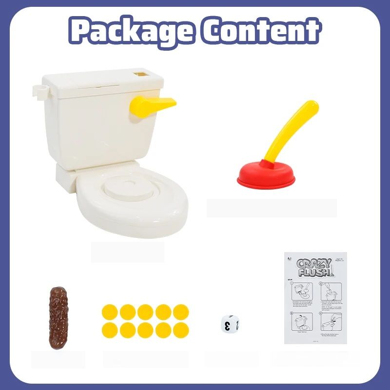 Funny Flushing Toilet Trick Toy Interactive Party Board Game For Kids And Family Fun 3