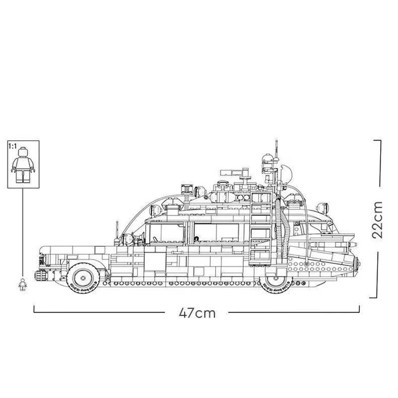 Ghostbusters Ecto1 Building Blocks Car Model Movie Display Brick Set For Kids Adults 4