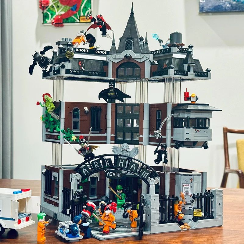 Arkham Asylum Architectural Building Set Superhero Collectible Display Model For Adults 1
